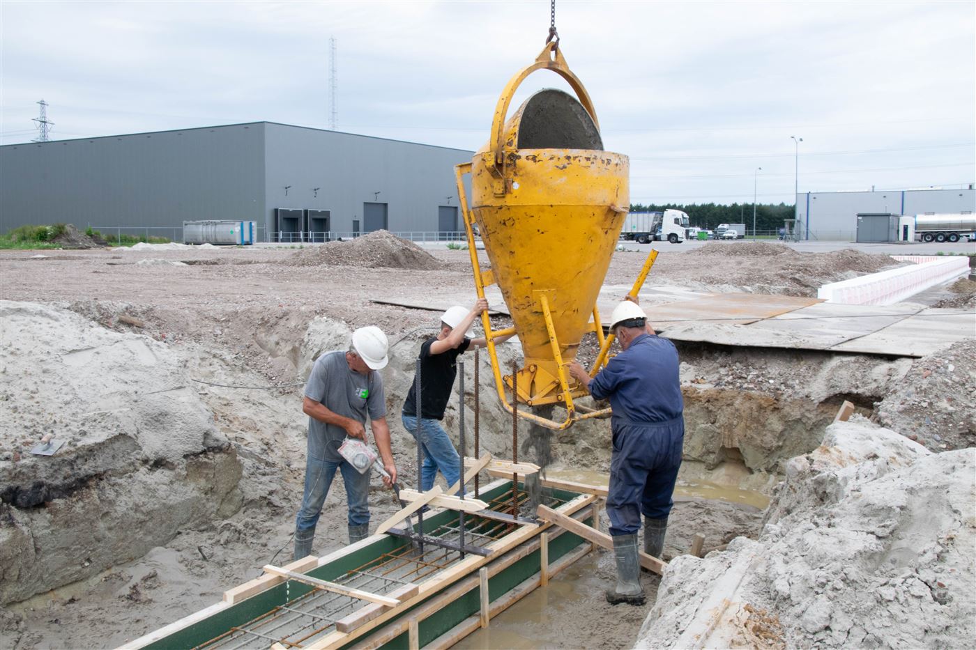 beton storten fundering laaddock